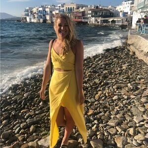 Yellow Wrap Dress